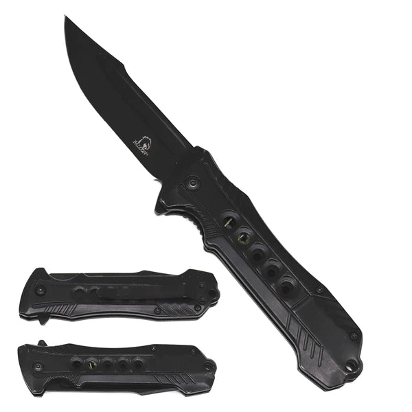 Falcon 7.75" Overall Semi-Automatic Black Spring Assisted Knife - KS3629BK