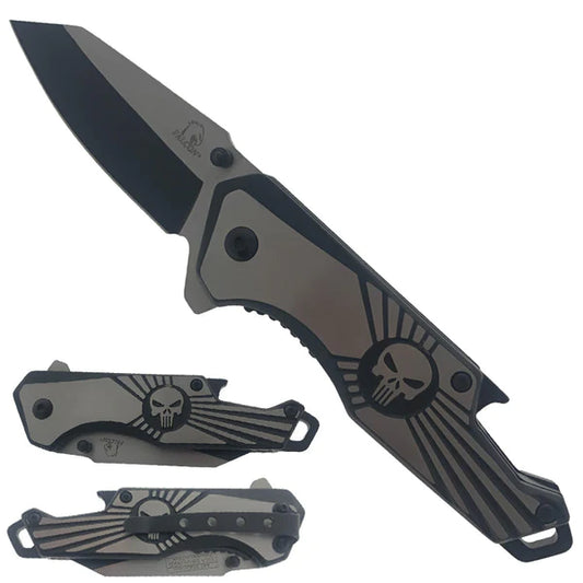 Falcon 7.5" Black Spring Assisted Pocket Knife - KS3763BK