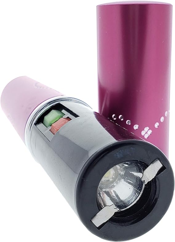 5" Purple Lip Stick Style Stun 5 Million Volt Stun Gun w/ Flash Light - OTH328PP