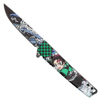 8"  Spring Assisted Fantasy Demon Pocket Knife - PF78E