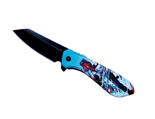 7.75"  Spring Assisted Fantasy Pocket Knife - PF85N