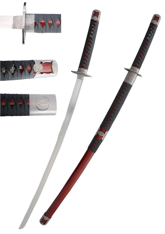 42" Two Blade Samurai Sword with Burgundy scabbard - SA036BD