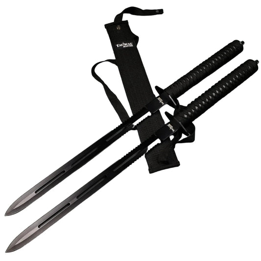 Tactical Master 25" Black Twin Tactical swords (2 sword set) - SF7101BK