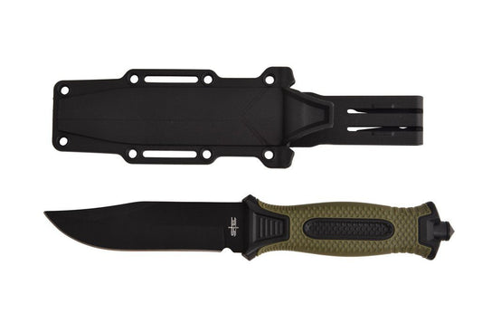 9.5″ S-TEC Hunting Knife w/ Plastic Sheath -T22192BK