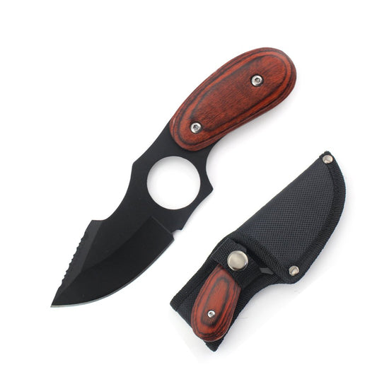 6.3″ Full Tang Fixed Blade Hunting Knife w/ Index Guard - T226098BK