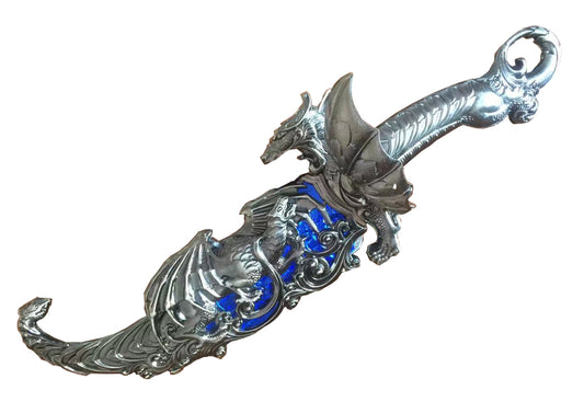 16" Fantasy Dragon Dagger Standing with Blue Fitting - T253010BL