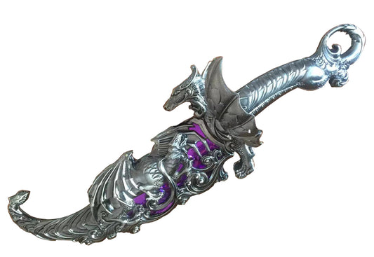 16" Fantasy Dragon Dagger Standing with Purple Fitting - T253010PP