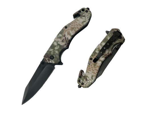 8″ UV Printed ABS Spring Assisted Folding Knife -T27019-6