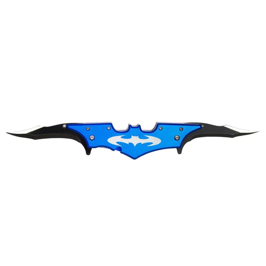 5.75" Dual Blue/ Black Blade Spring Assist Knife - T273065BL-BK