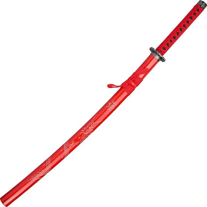 40″ Red Katana Samurai Sword Dragon Engraving on Scabbard - T60081RD-1