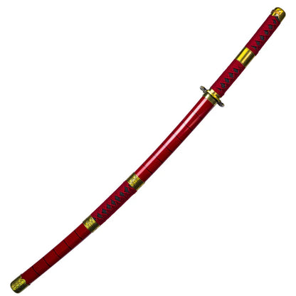 Metal 41" Fantasy samurai sword with Red/ Burgundy Scabbard - T633513-1