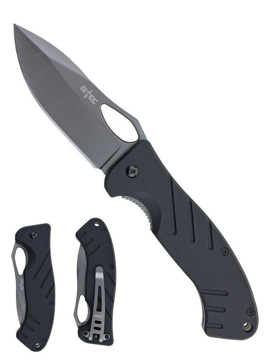 8.0″ S-TEC G10 Handle Manual Folding Knife – Black - TS018