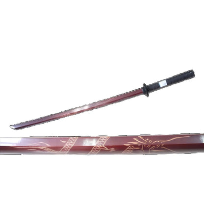 40" Red Wooden Samurai Sword (dragon) - W016RD-DG (T70016RD-DG)