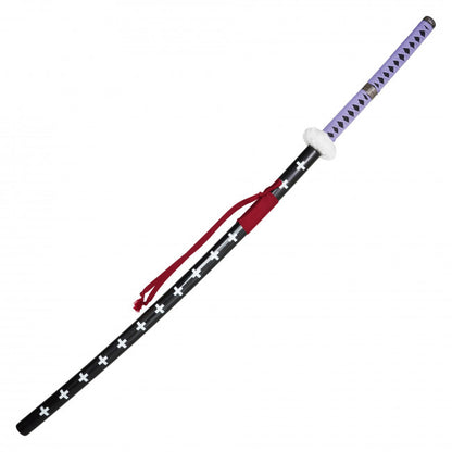 Metal 52-1/2" White feather tsuba samurai sword (Extra Long Vers.)- FS138L