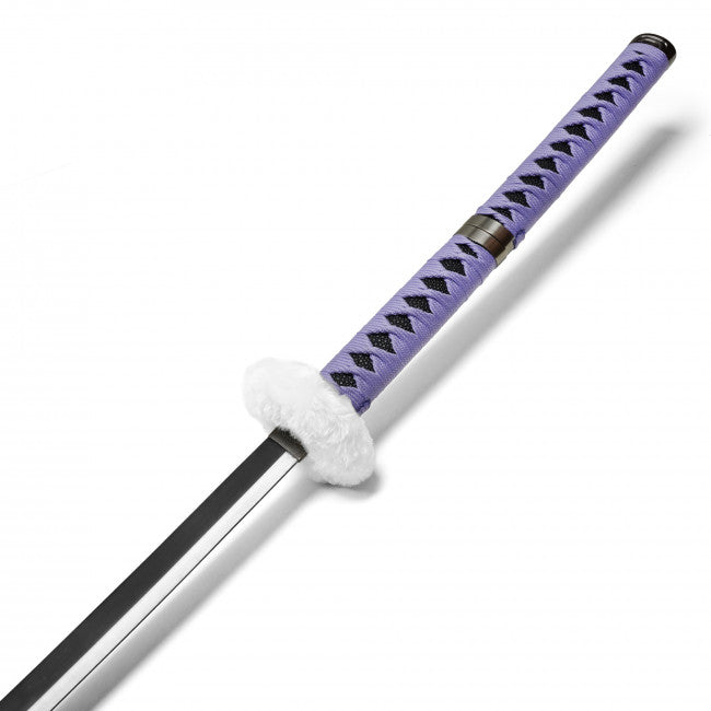 Metal 52-1/2" White feather tsuba samurai sword (Extra Long Vers.)- FS138L