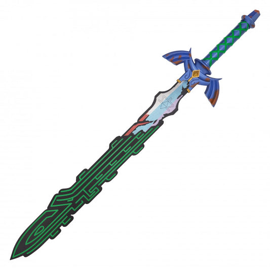 Metal 36" Fantasy Green-Blue Long Sword w/ Plaque- FS186