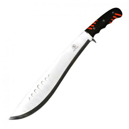 21" Machete with 7 holes on the blade and rubber handle - K1030-11