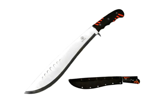 21" Machete with 7 holes on the blade and rubber handle - K1030-11