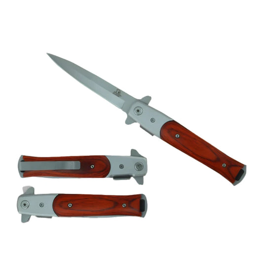 Falcon 8 3/4" Wood Spring Assisted Knife - KS1107WD