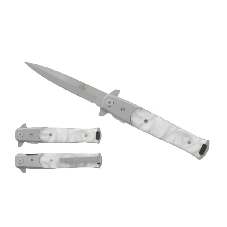 Falcon 8 3/4" White Spring Assisted Knife - KS1107SL