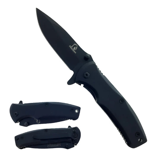 Falcon 7.75" Black Spring Assisted Knife - KS3233BK