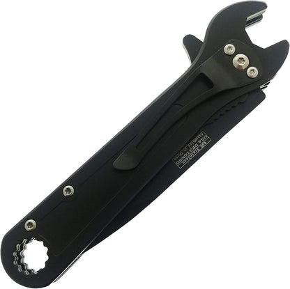 Falcon 7.5" Black Spring Assisted Knife with 12 mm/9 mm Gauge Gauge Wrench Function - KS34248BK