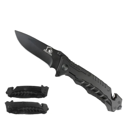 Falcon 8" Pocket Knife with Belt Cutter and Glass Breaker - KS4369