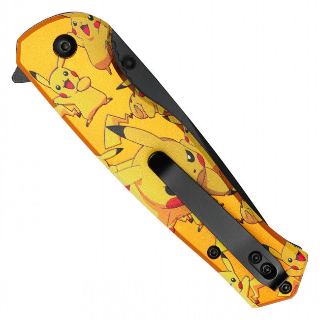 8"  Spring Assisted Fantasy Yellow Pocket Knife - PF77