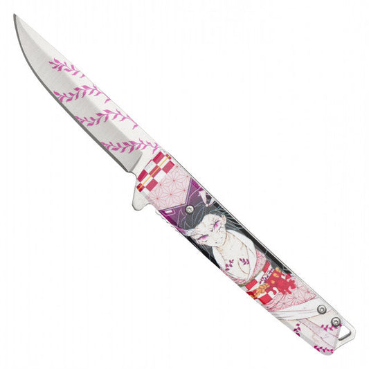 8"  Spring Assisted Fantasy Demon Pocket Knife - PF78A