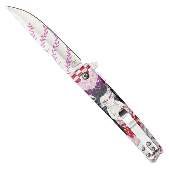 8"  Spring Assisted Fantasy Demon Pocket Knife - PF78A