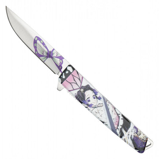 8"  Spring Assisted Fantasy Demon Pocket Knife - PF78B