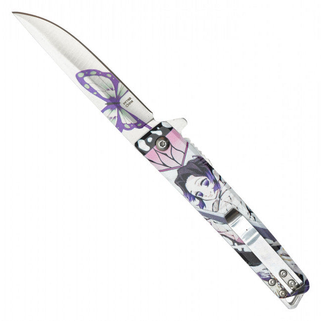 8"  Spring Assisted Fantasy Demon Pocket Knife - PF78B