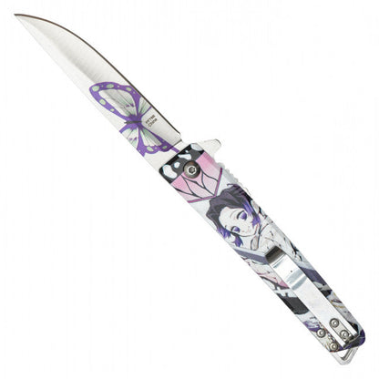 8"  Spring Assisted Fantasy Demon Pocket Knife - PF78B