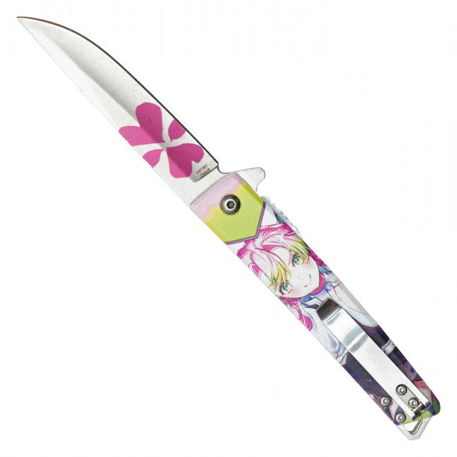 8"  Spring Assisted Fantasy Demon Pocket Knife - PF78C