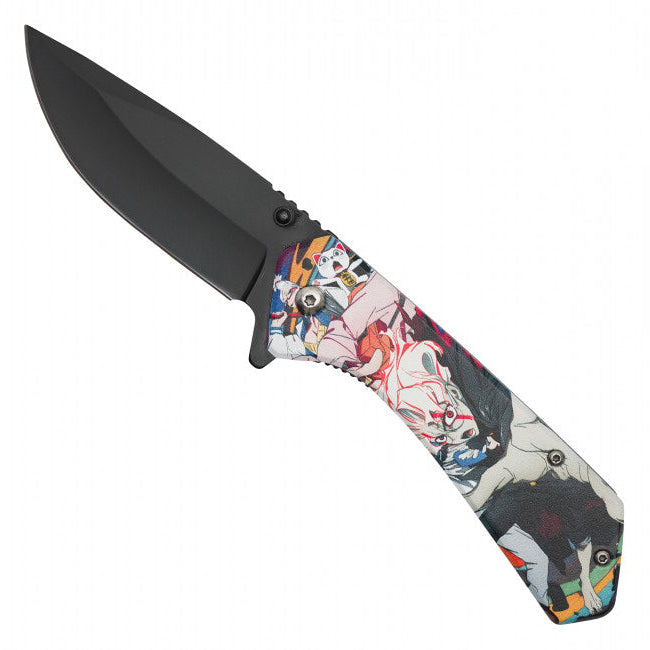 7.75"  Spring Assisted Fantasy Pocket Knife - PF95XB