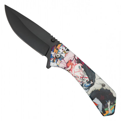 7.75"  Spring Assisted Fantasy Pocket Knife - PF95XB