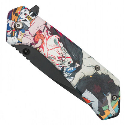 7.75"  Spring Assisted Fantasy Pocket Knife - PF95XB