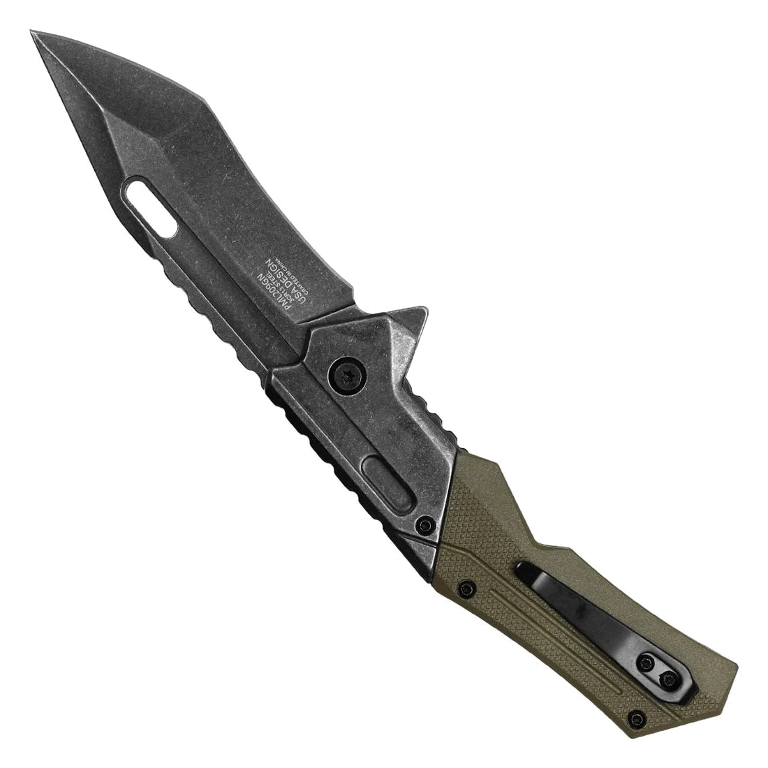 8.25" Milspec Tactical Green Pocket Knife - PML209GN