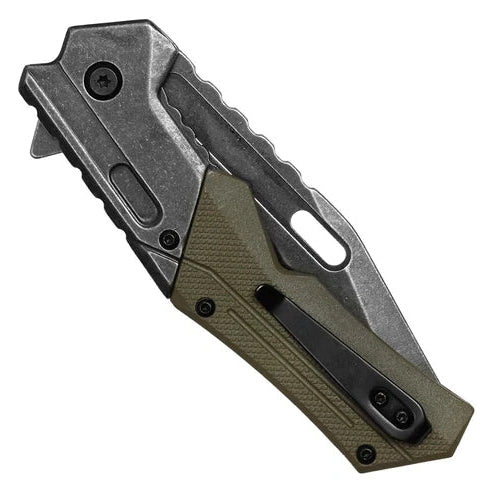 8.25" Milspec Tactical Green Pocket Knife - PML209GN
