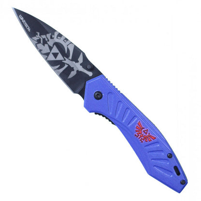 7.75"  Spring Assisted Fantasy Pocket Knife - PWT313BL