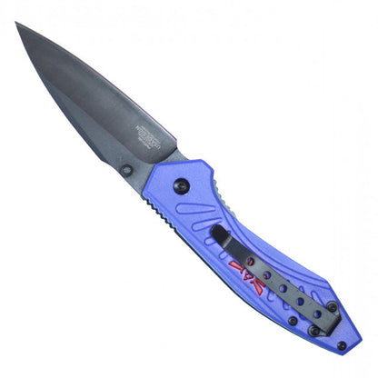 7.75"  Spring Assisted Fantasy Pocket Knife - PWT313BL