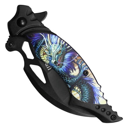 7.5" WRTTECH Black Dragon Pocket Knife - PWT430BK