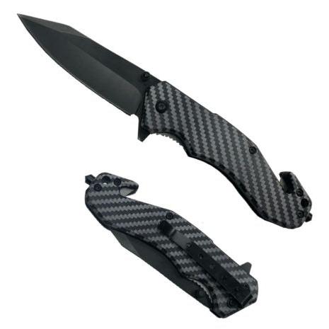 8″ UV Printed ABS Spring Assisted Folding Knife -T27019-5